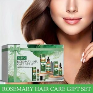 Rosemary Hair Care Gift Set - Moisturizing & Strengthening Essential Oil Kit for All Hair Types,