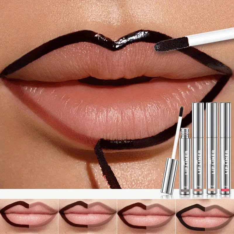 4PCS Matte Lip Liner Set – Waterproof, Long-Lasting & Smudge-Proof - Image 5
