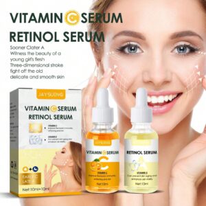 Vitamin G & Retinol Firming Serum 2 Pack, Firming & Lifting Serum Smooths Skin, Improves Elasticity & Reduces Wrinkles,