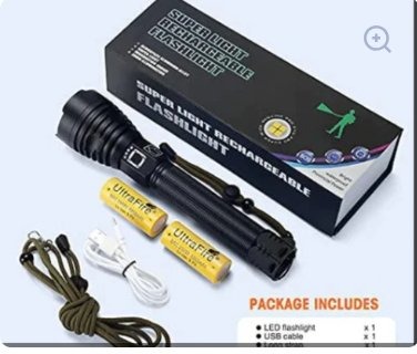 P90 LED Rechargeable Laser Flashlight - Image 3