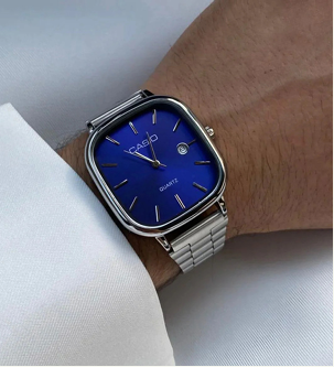 Casio Silver Blue Watch - Image 3