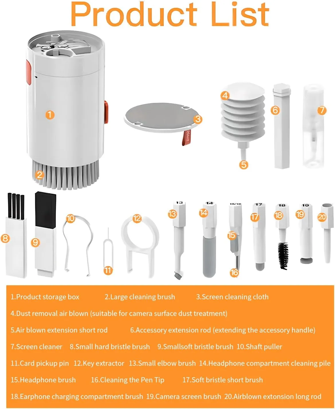 20 in 1 Electronic Cleaning Brush Kit - Image 3